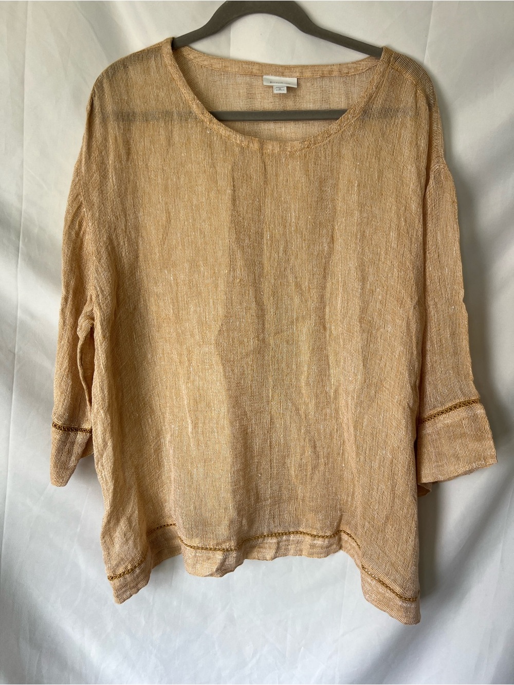 Women’s J. JILL 100% Linen Flowy 3/4 Sleeve Tunic Top